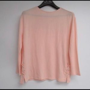 ISAAC MIZRAHI Women’s Long Sleeve Shirt, Lace, SML